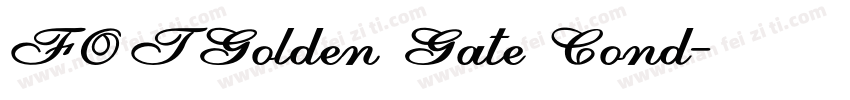 FOTGolden Gate Cond字体转换